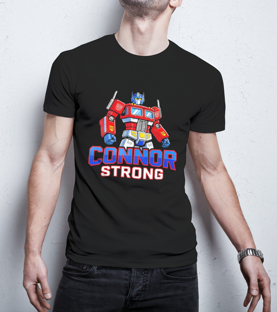 Connor Strong Transformers Optimus Prime Robot Cartoon T-Shirt