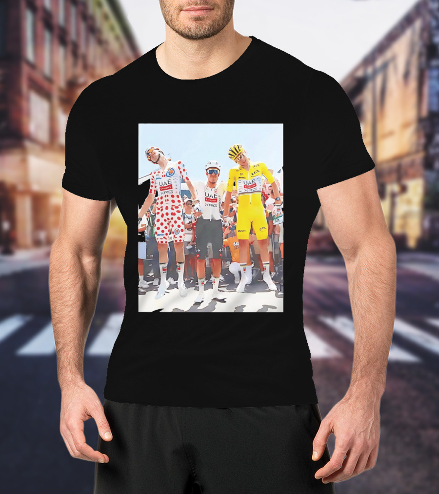 UAE Team Emirates XRG Sponsors Tour De France Cycling Jerseys T-Shirt