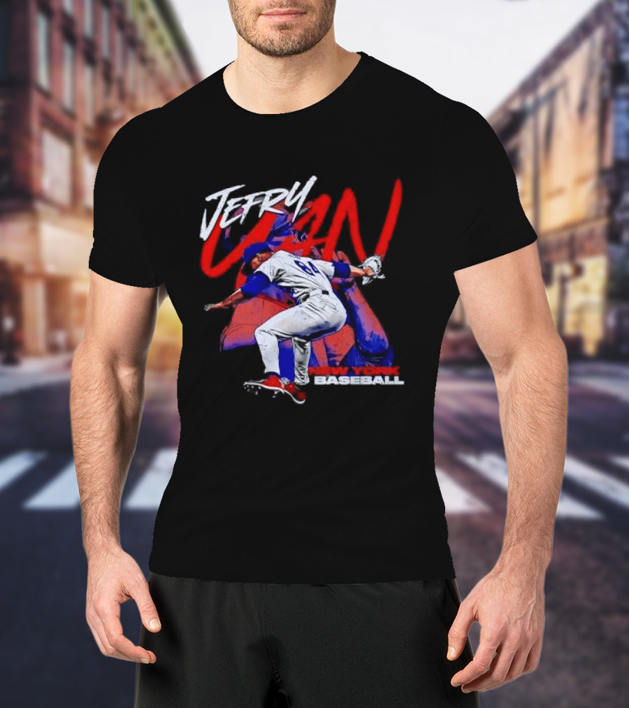 Jefry Yan New York Baseball Bootleg Pitcher Action Photo T-Shirt