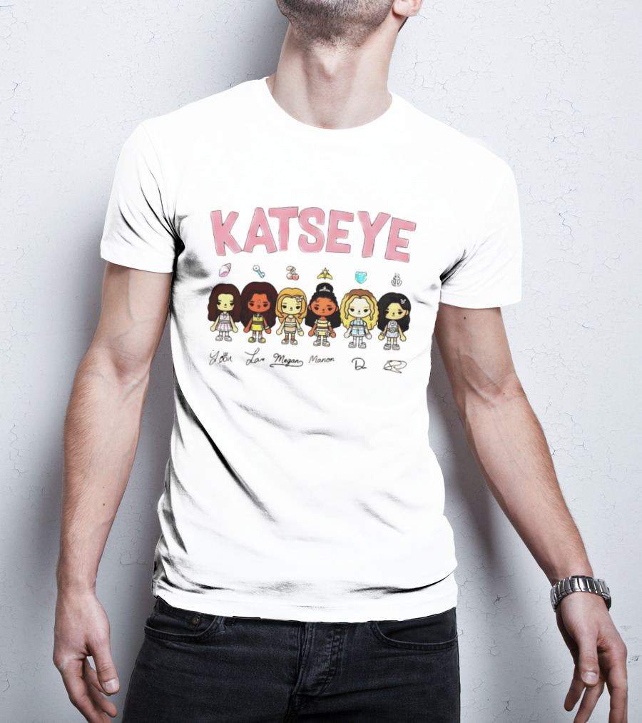 Katseye K Pop Chibi Idol Member Collection T-Shirt