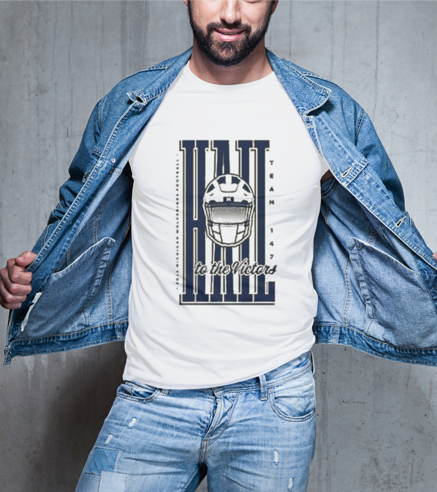 Hail Michigan Wolverines Football Helmet Icon 2026 T-Shirt
