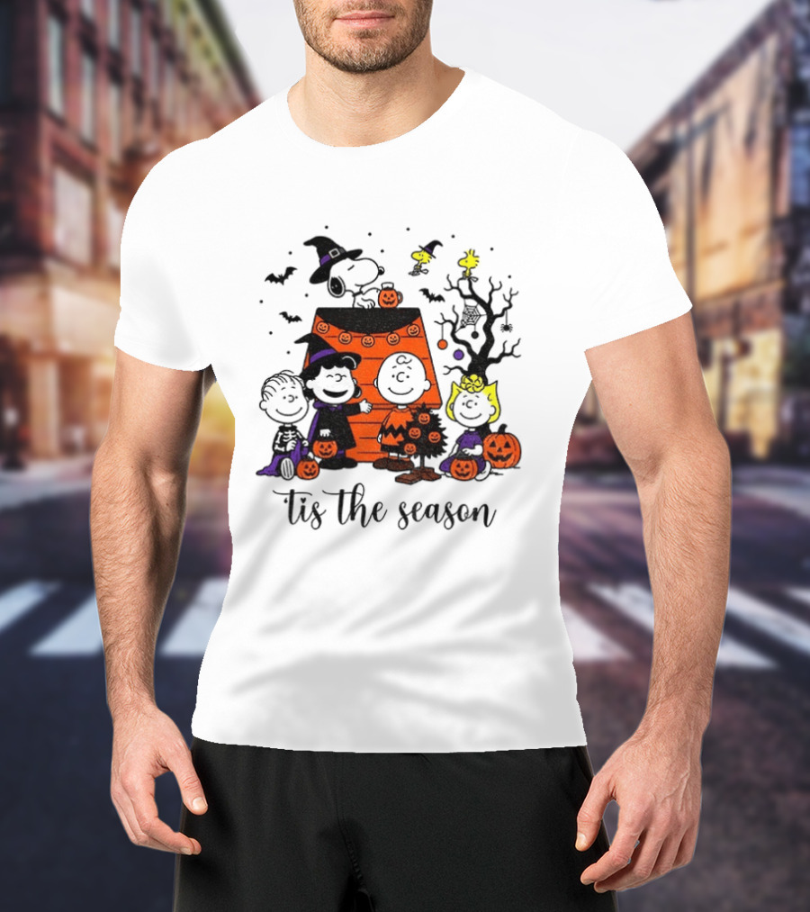 Peanuts Halloween Tis The Season Snoopy Charlie Brown And Friends T-Shirt