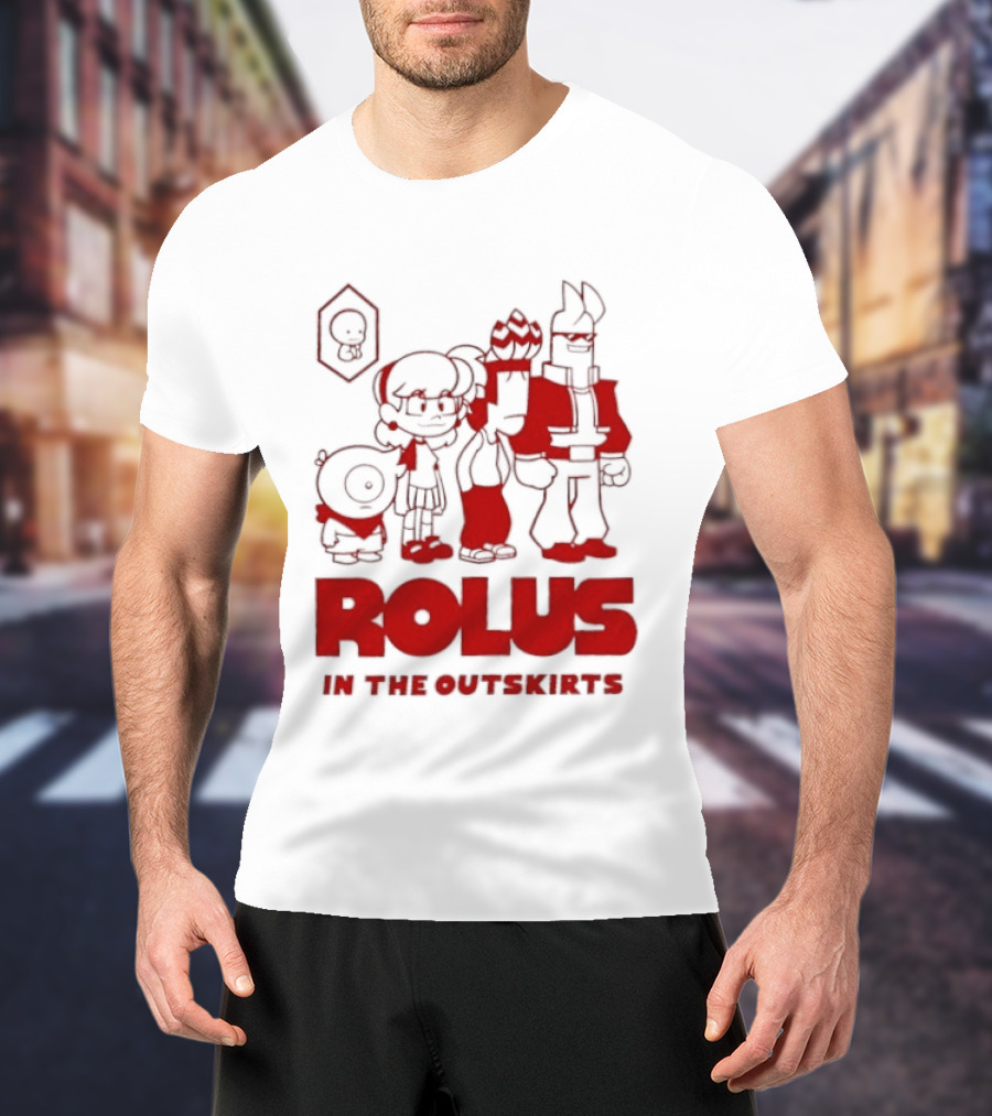 ROLUS In The Outskirts Cartoon Characters Lineup T-Shirt