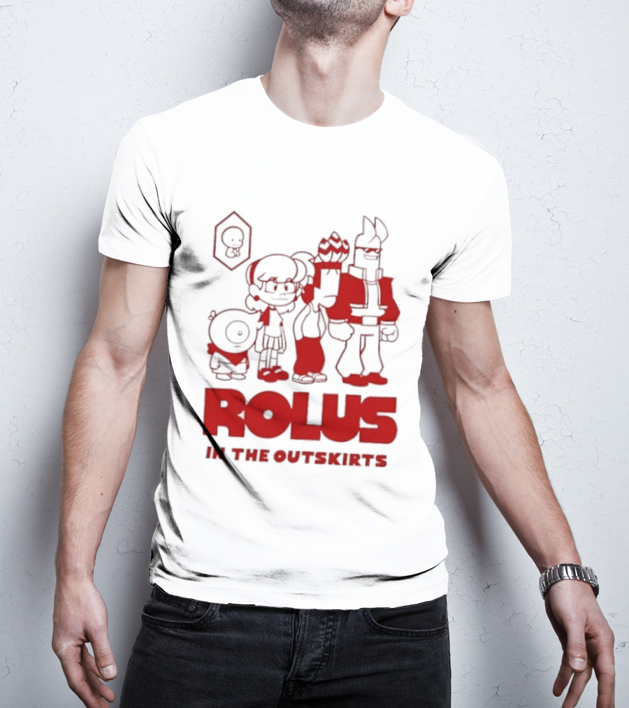 ROLUS In The Outskirts Cartoon Characters Lineup T-Shirt