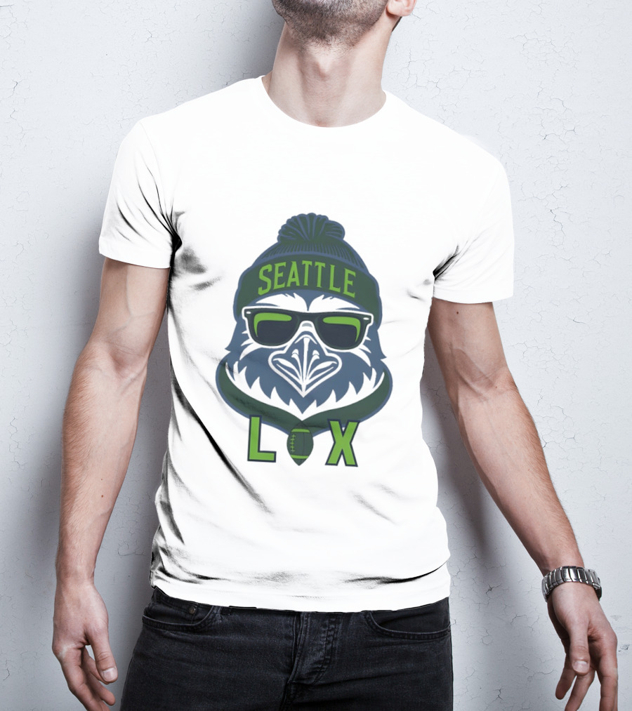 Seattle Seahawk LIX Game Day Beanie Sunglasses Football T-Shirt