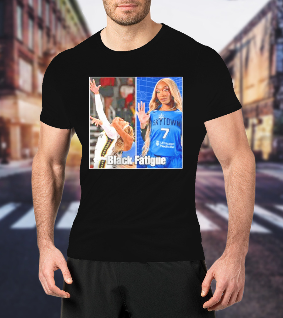 Skytown WNBA Black Fatigue Meme DiJonai Carrington Sophie Cunningham Hard Foul T-Shirt