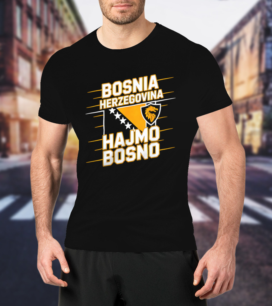 Bosnia Herzegovina Hajmo Bosno Crest And Stars T-Shirt