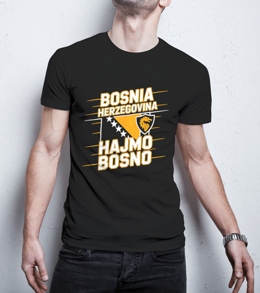 Bosnia Herzegovina Hajmo Bosno Crest And Stars T-Shirt