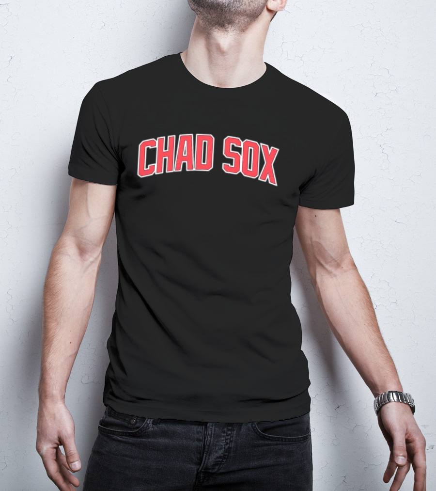 CHAD SOX Bold Red Lettering T-Shirt