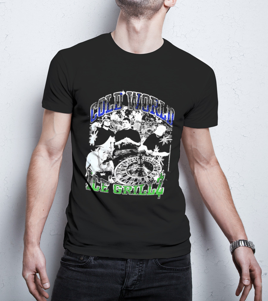 Cold World Ice Grillz Bulldog Roulette Wheel T-Shirt