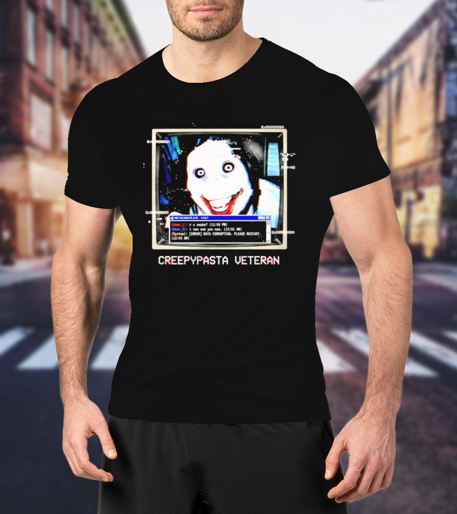 Creepypasta Veteran Horror Halloween Internet Messenger Chat T-Shirt