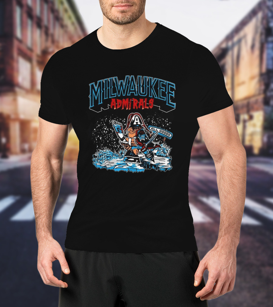 Milwaukee Admirals 2020 All Goods Hockey Ice T-Shirt