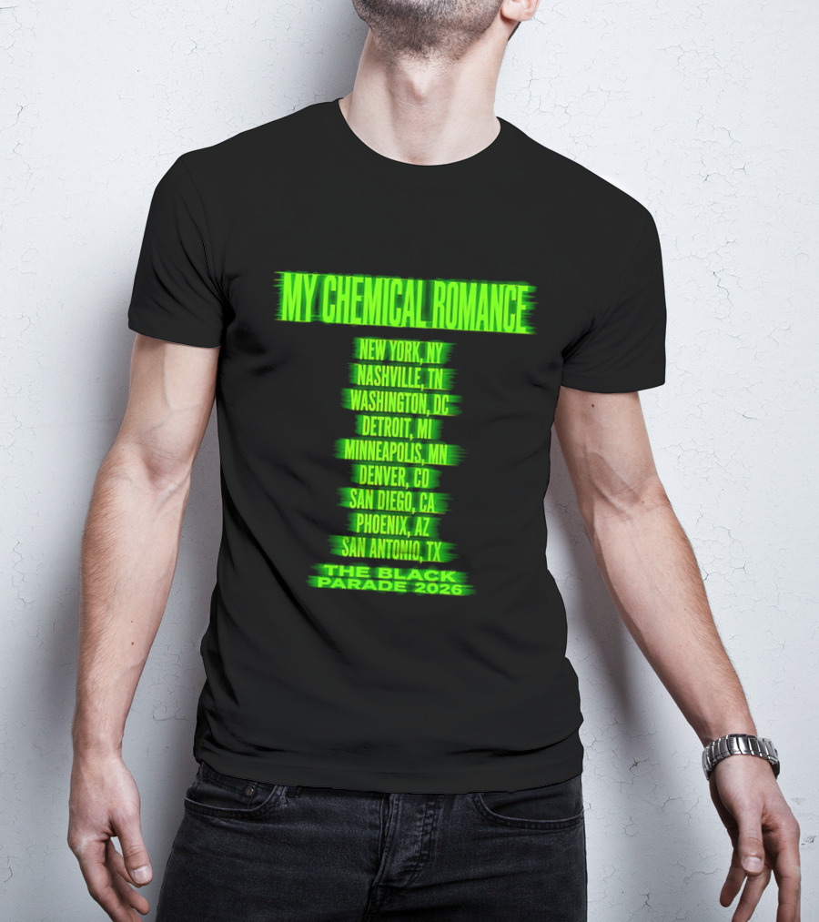 My Chemical Romance The Black Parade 2026 Nashville TN Tour Dates T-Shirt
