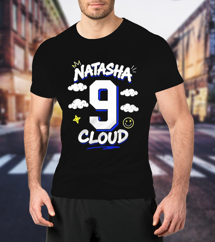 Natasha Cloud 9 Chicago Sky 2026 Clouds Stars Smiley T-Shirt