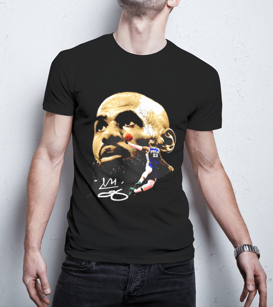 LeBron James Philadelphia 23 Dunk GOAT Signature T-Shirt