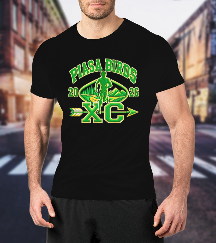 Piasa Birds XC 2026 Male Runner Forest Path Mountains T-Shirt