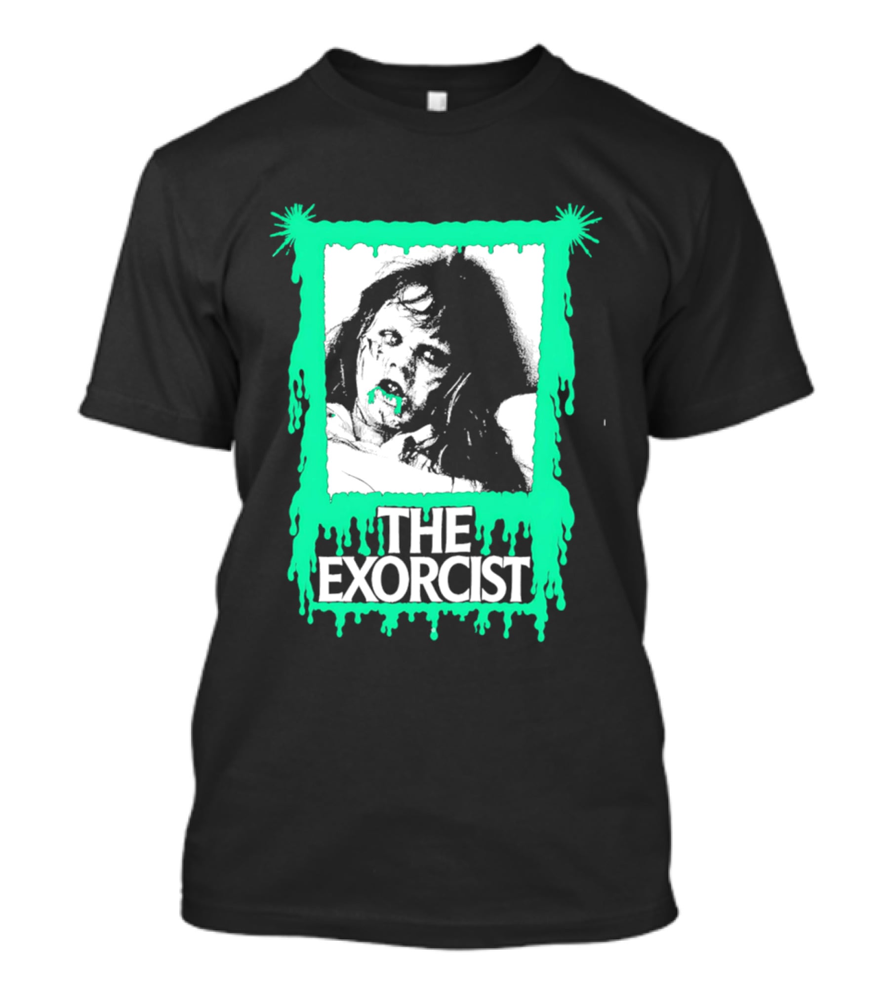 The Exorcist Regan Macneil Neon Drip Horror T-Shirt