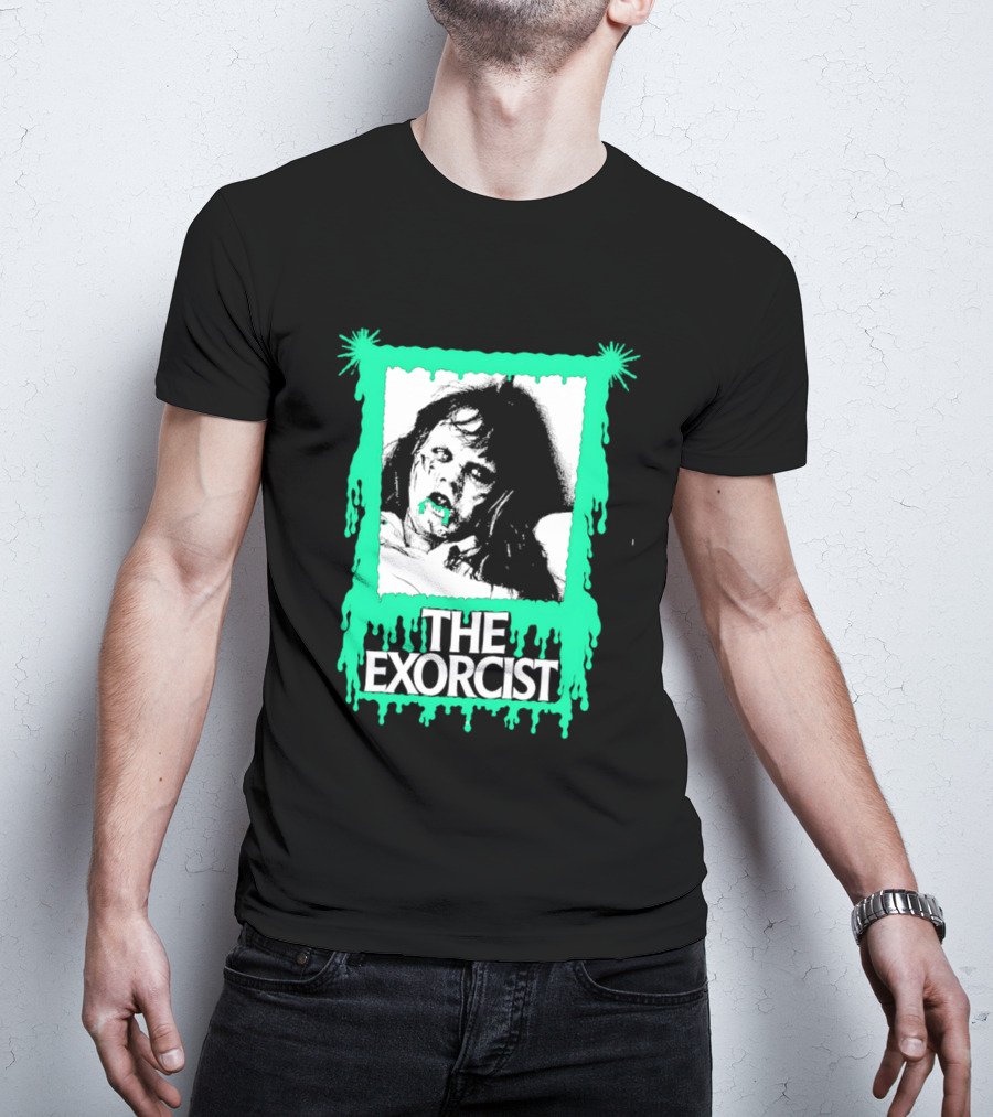 The Exorcist Regan Macneil Neon Drip Horror T-Shirt