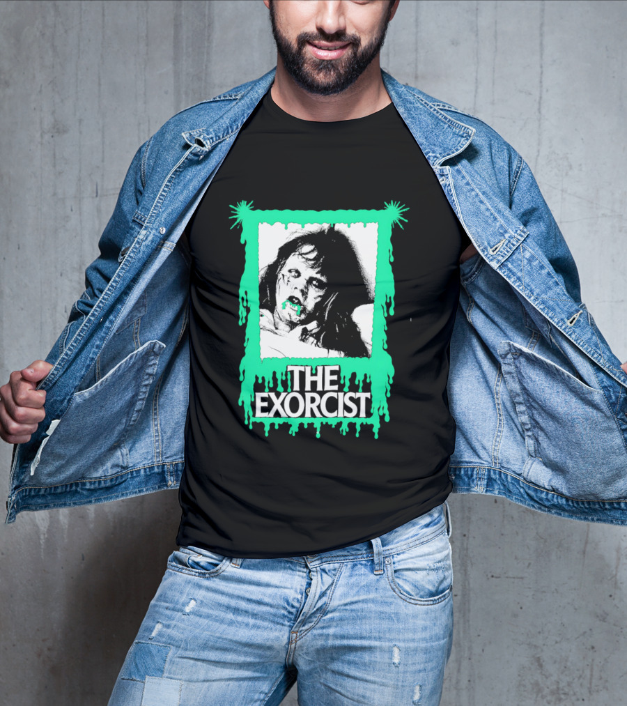 The Exorcist Regan Macneil Neon Drip Horror T-Shirt