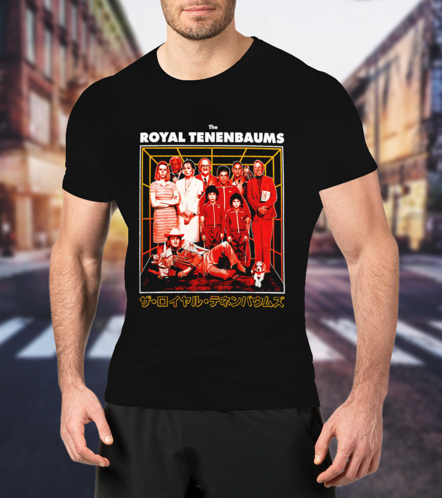 The Royal Tenenbaums Movie Cast Retro Japanese T-Shirt