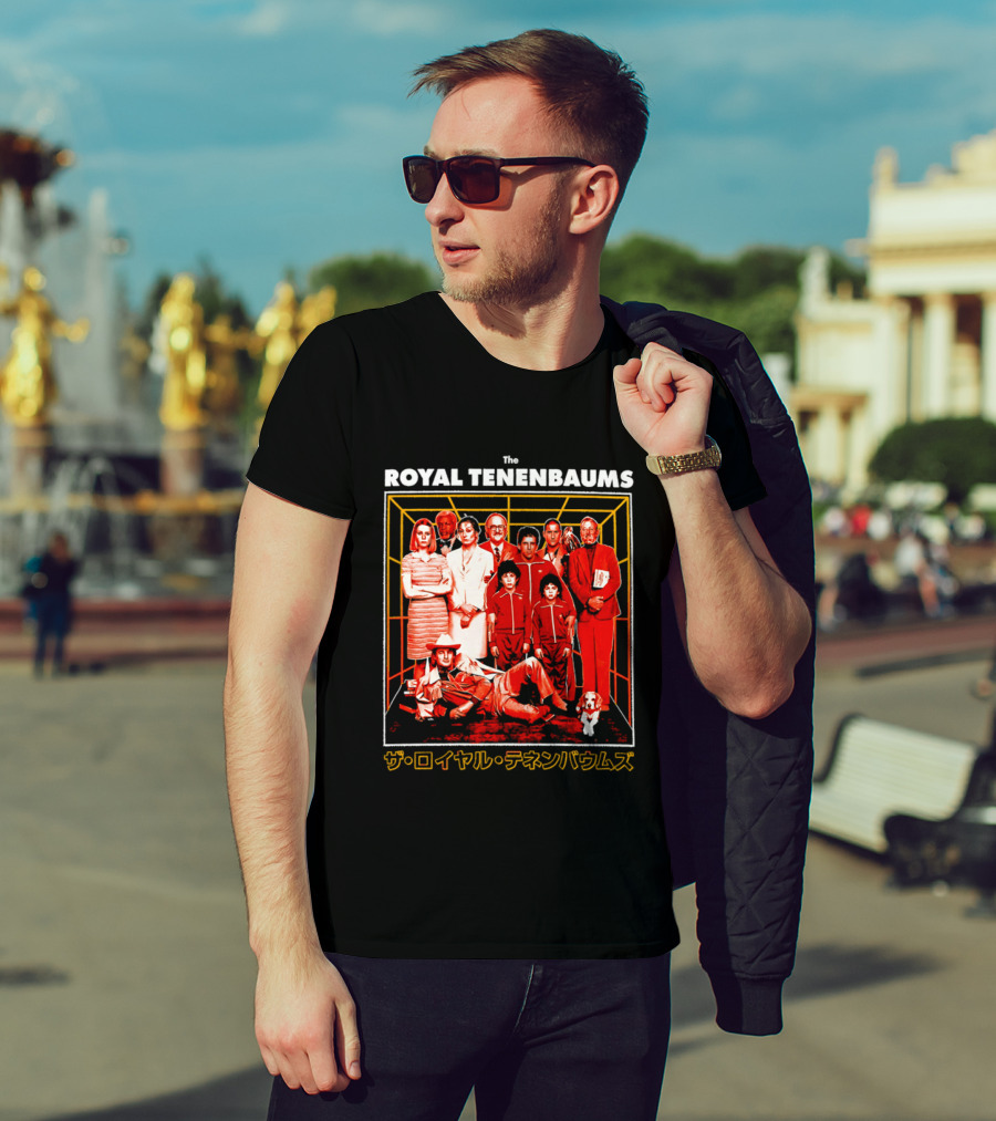 The Royal Tenenbaums Movie Cast Retro Japanese T-Shirt