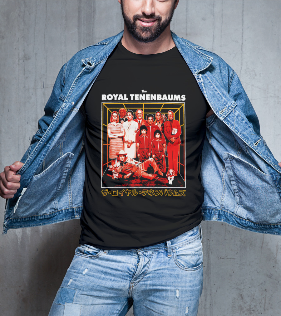 The Royal Tenenbaums Movie Cast Retro Japanese T-Shirt