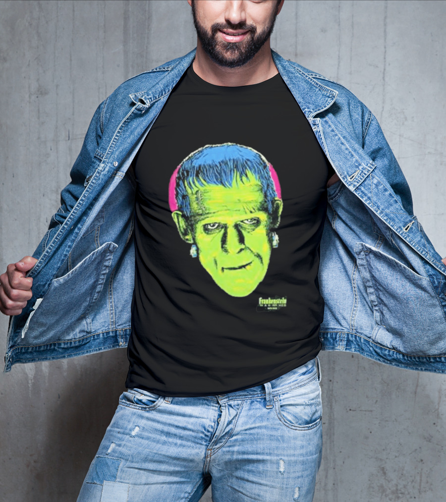 Frankenstein Universal Studios Monsters Head Travis Barker T-Shirt