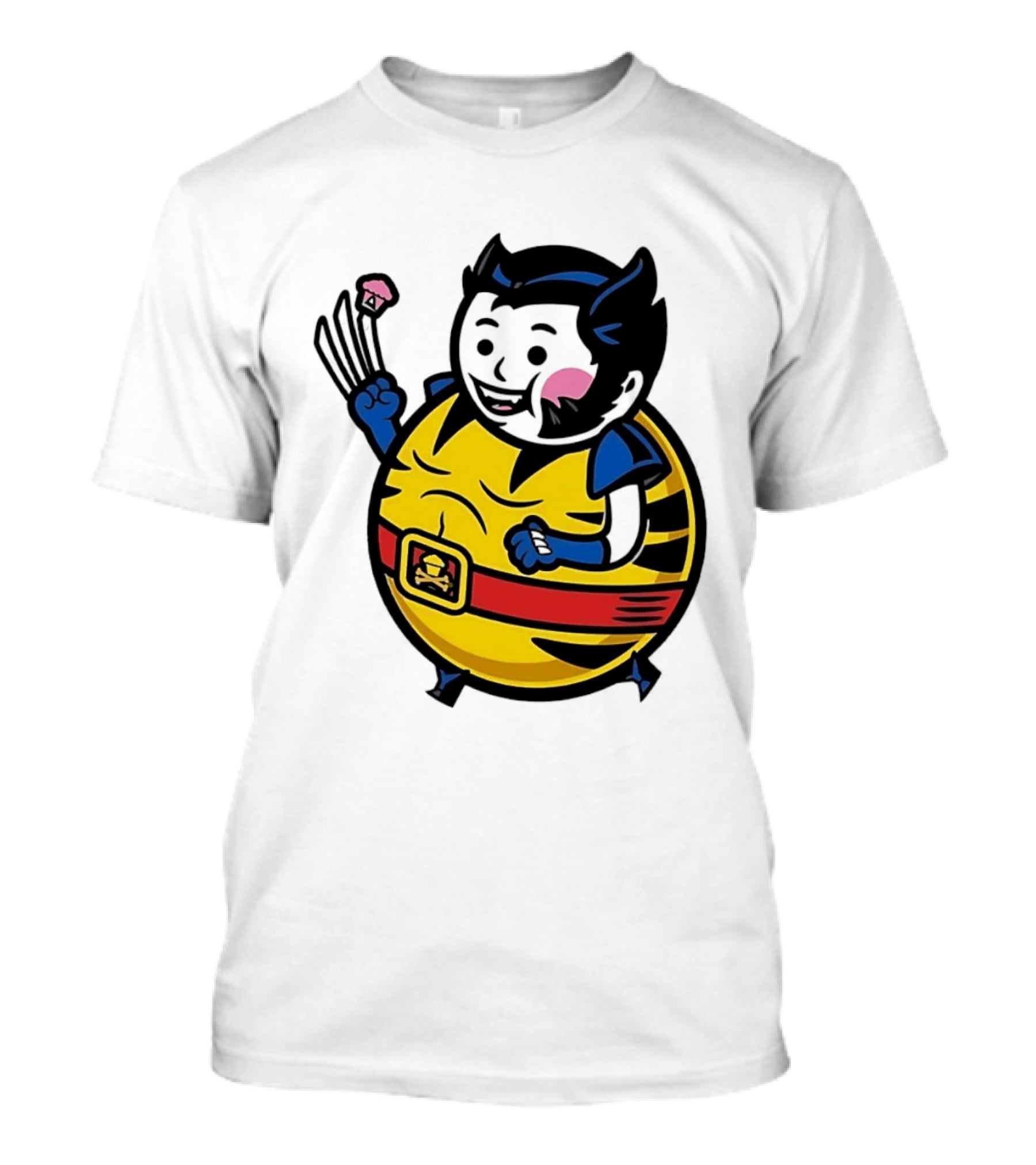 Wolverine Cupcake Fan With Claws And Round Yellow Outfit T-Shirt