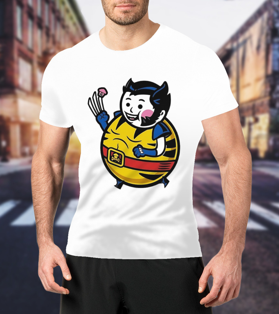 Wolverine Cupcake Fan With Claws And Round Yellow Outfit T-Shirt