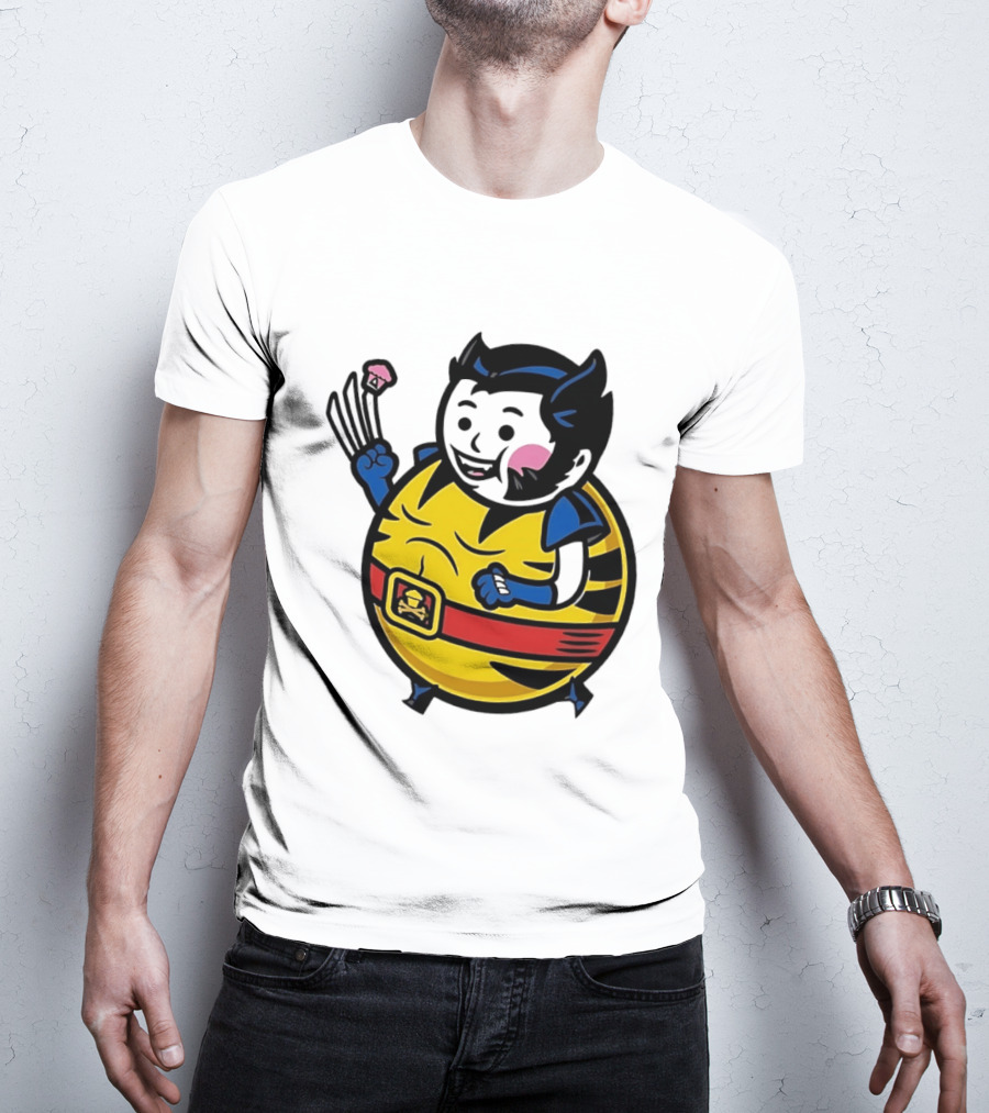 Wolverine Cupcake Fan With Claws And Round Yellow Outfit T-Shirt
