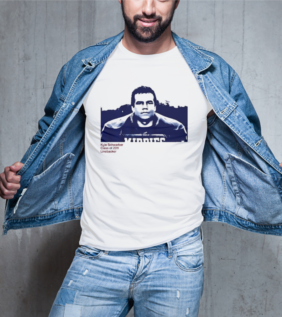 Middies Kyle Schwarber Class Of 2011 Linebacker Blue Stencil T-Shirt