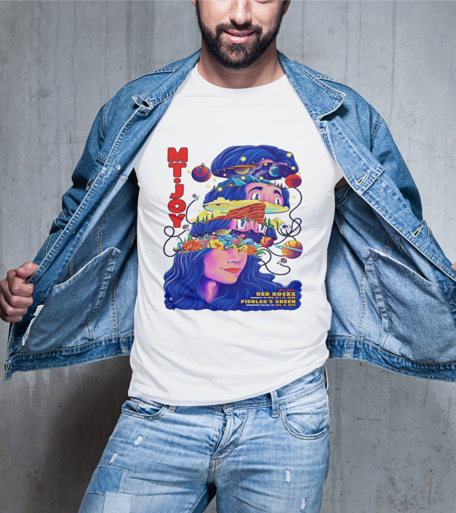 MT. Joy Red Rocks Fiddler's Green Aug 11 2026 Floral Space T-Shirt
