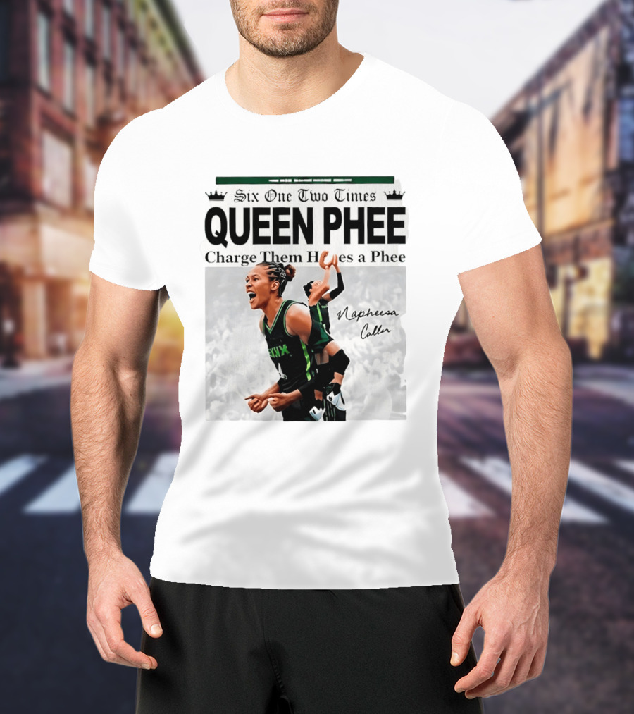 Six One Two Times Queen Phee Charge Them Hoops Napheesa Collier Lynx T-Shirt