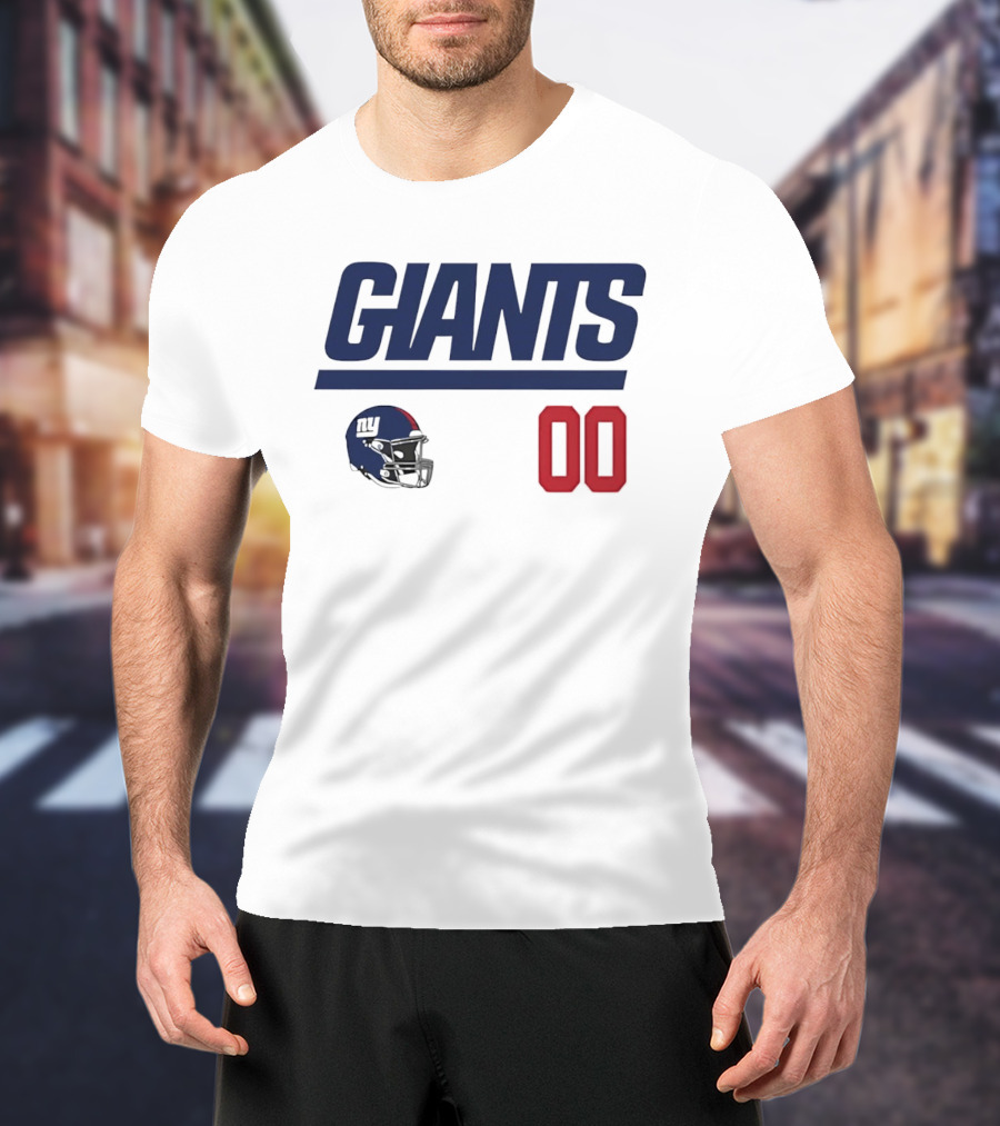 New York Giants 00 Football Helmet Giants T-Shirt