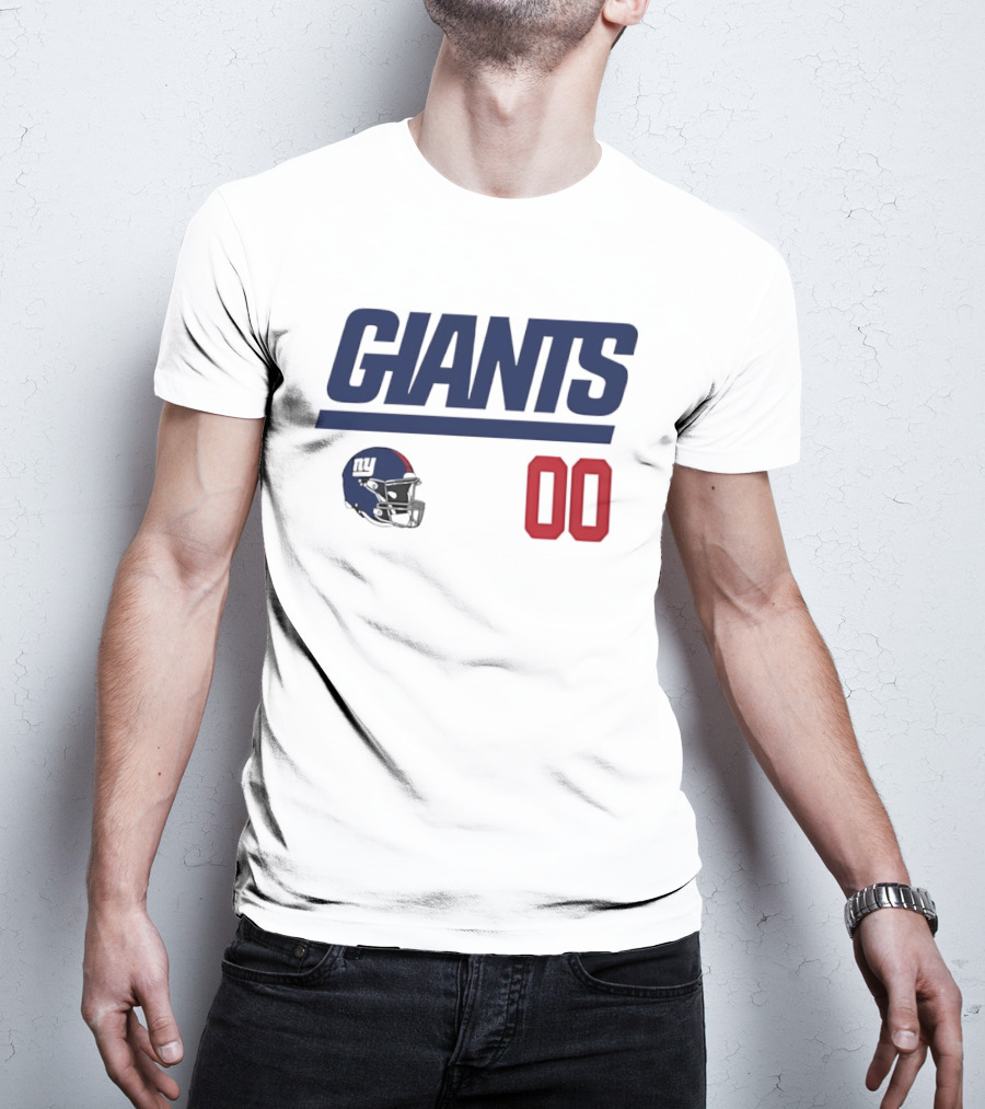 New York Giants 00 Football Helmet Giants T-Shirt