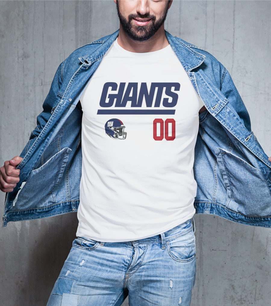 New York Giants 00 Football Helmet Giants T-Shirt