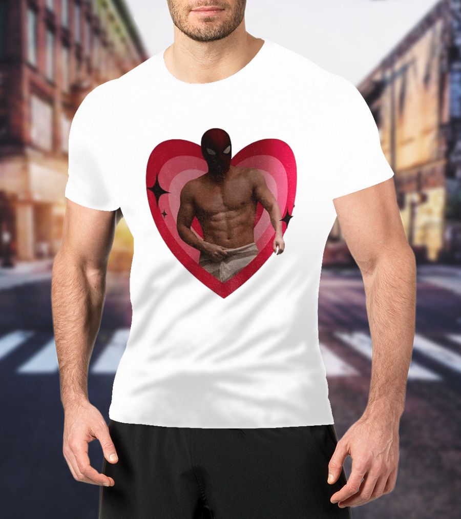 Heart Masked Bodybuilder Spidey T-Shirt