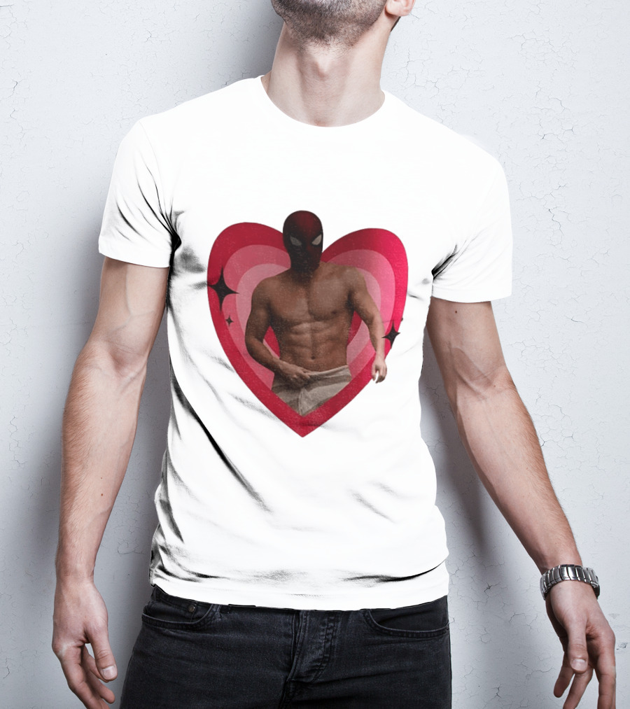 Heart Masked Bodybuilder Spidey T-Shirt