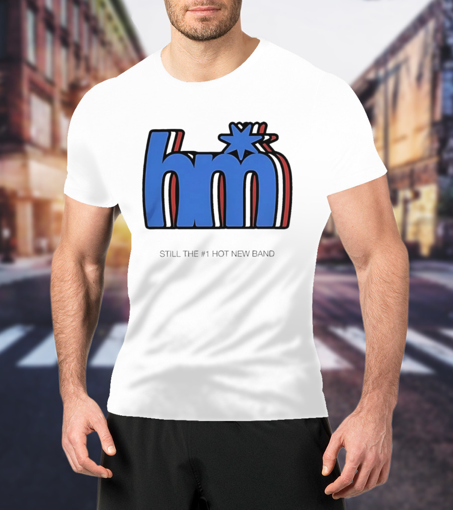HM Still The Number 1 Hot New Band Blue Star 3D Layered Shadow T-Shirt