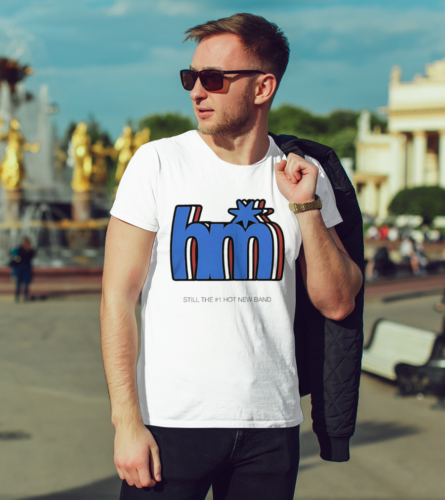 HM Still The Number 1 Hot New Band Blue Star 3D Layered Shadow T-Shirt