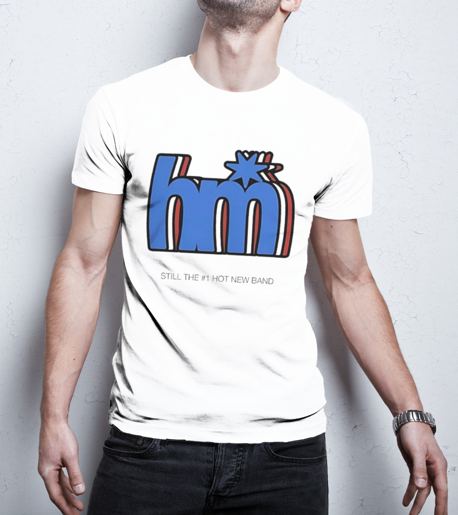 HM Still The Number 1 Hot New Band Blue Star 3D Layered Shadow T-Shirt