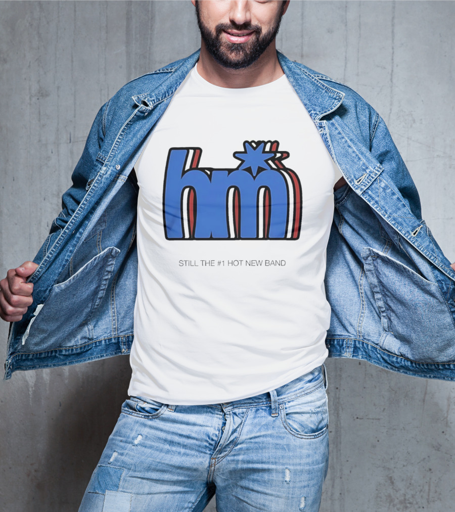 HM Still The Number 1 Hot New Band Blue Star 3D Layered Shadow T-Shirt