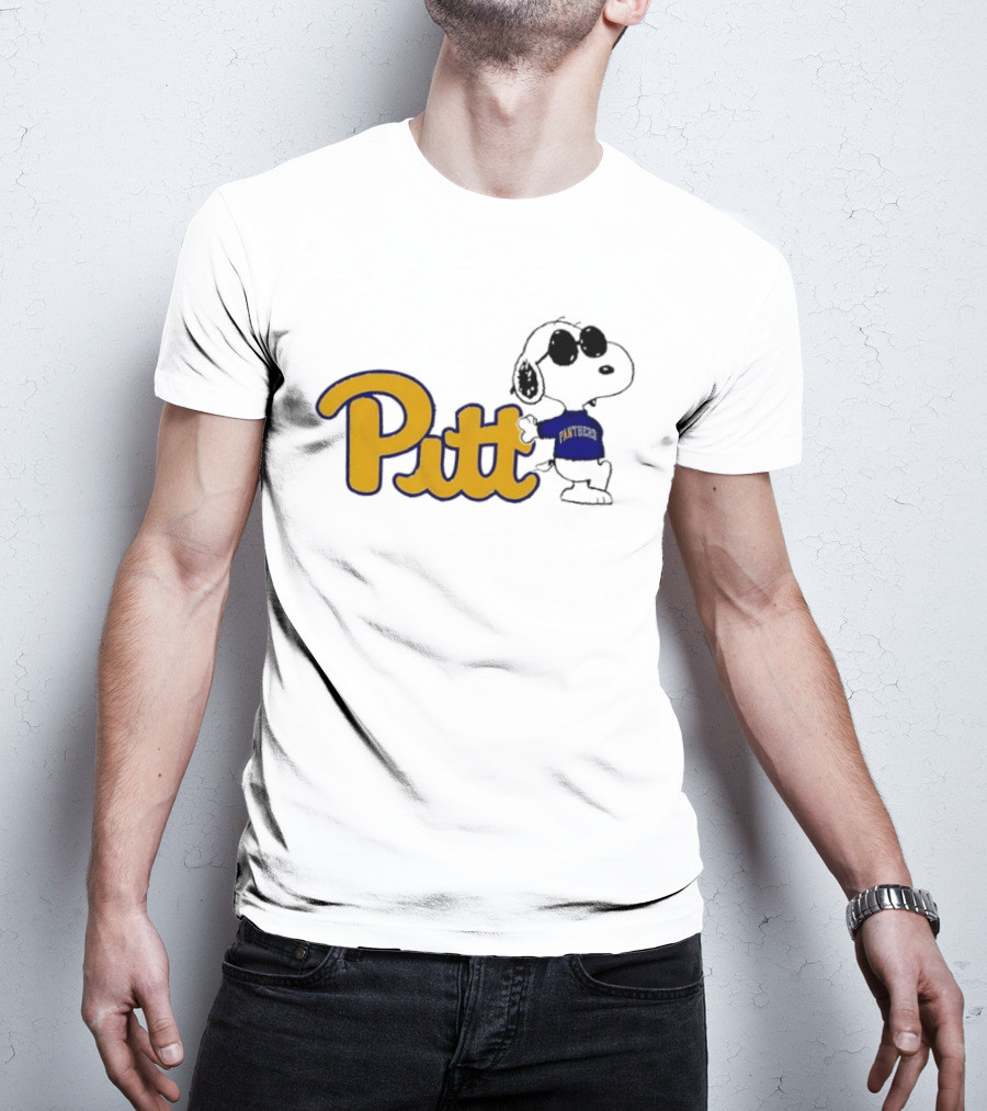 Pittsburgh Panthers NCAA Pitt Snoopy Sunglasses Cartoon T-Shirt