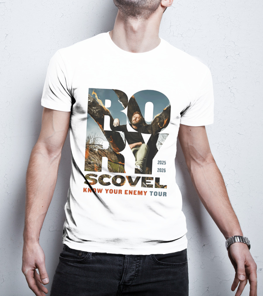 Rory Scovel Know Your Enemy Tour 2023 2026 Fire Backdrop T-Shirt