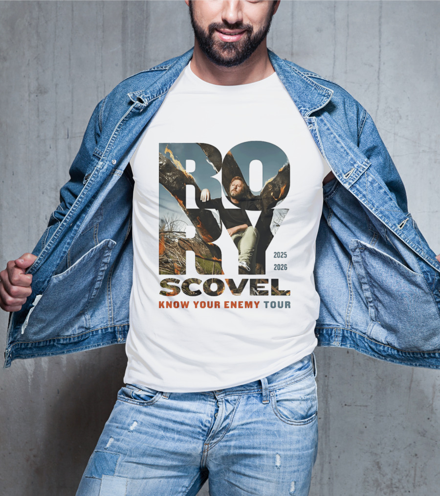 Rory Scovel Know Your Enemy Tour 2023 2026 Fire Backdrop T-Shirt
