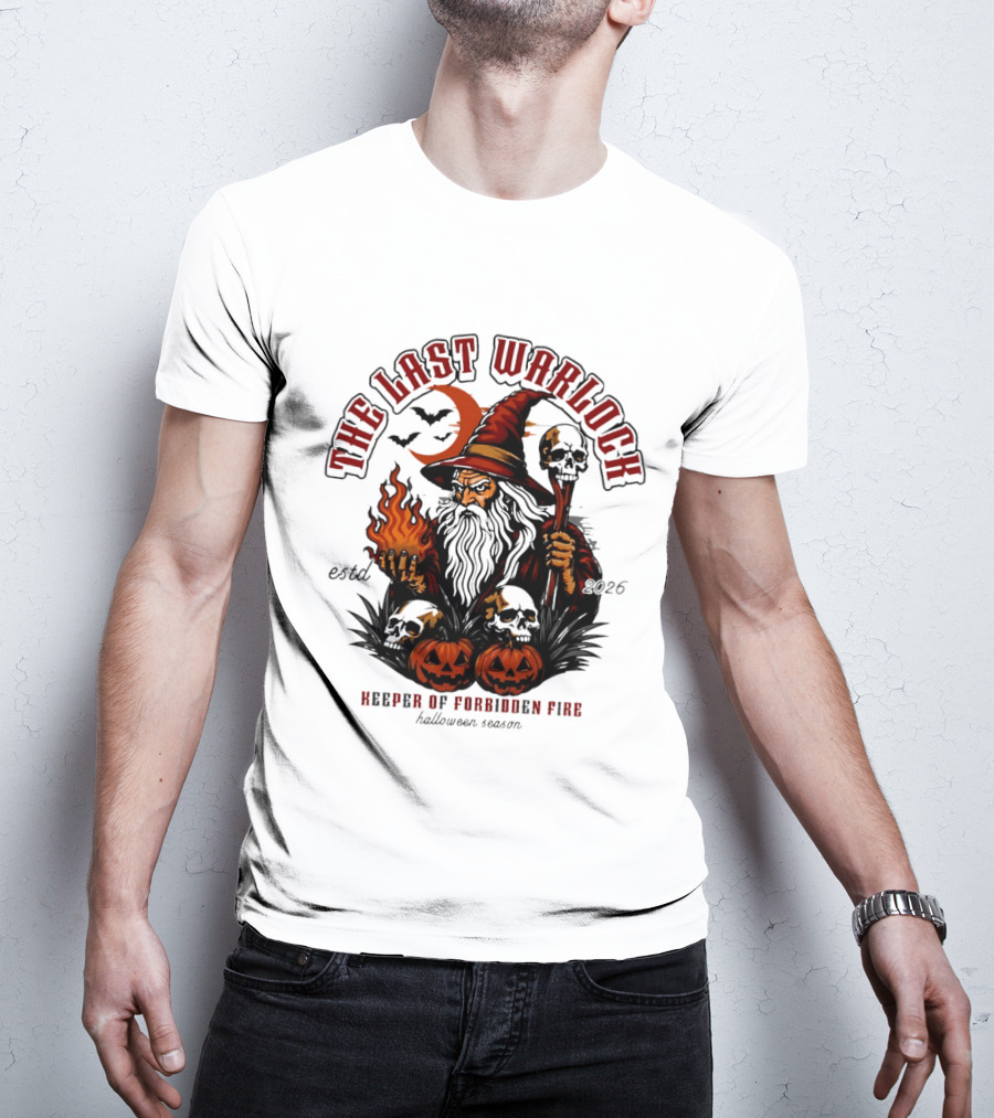 The Last Warlock Keeper Of Forbidden Fire Halloween 2026 T-Shirt