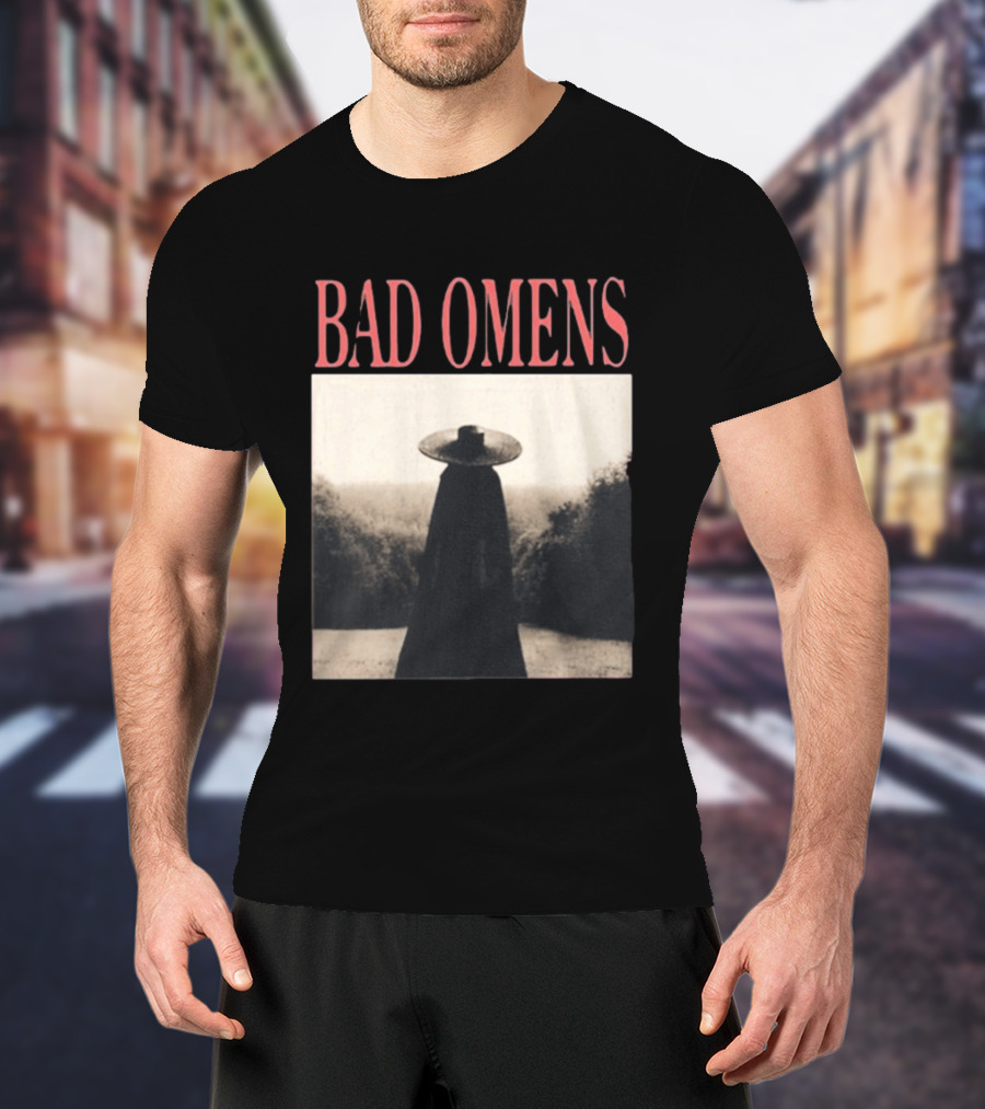 Bad Omens Specter Tour Dark Figure In Shadowy Landscape T-Shirt