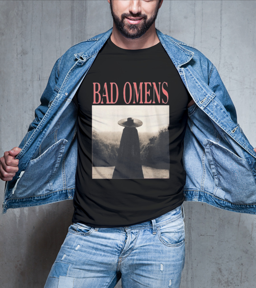 Bad Omens Specter Tour Dark Figure In Shadowy Landscape T-Shirt