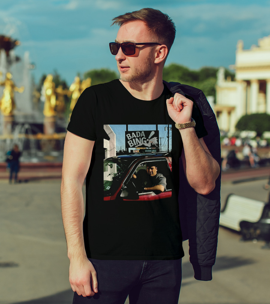 Bada Bing Tony Soprano Vintage Car Scene Sopranos Iconic TV Series T-Shirt