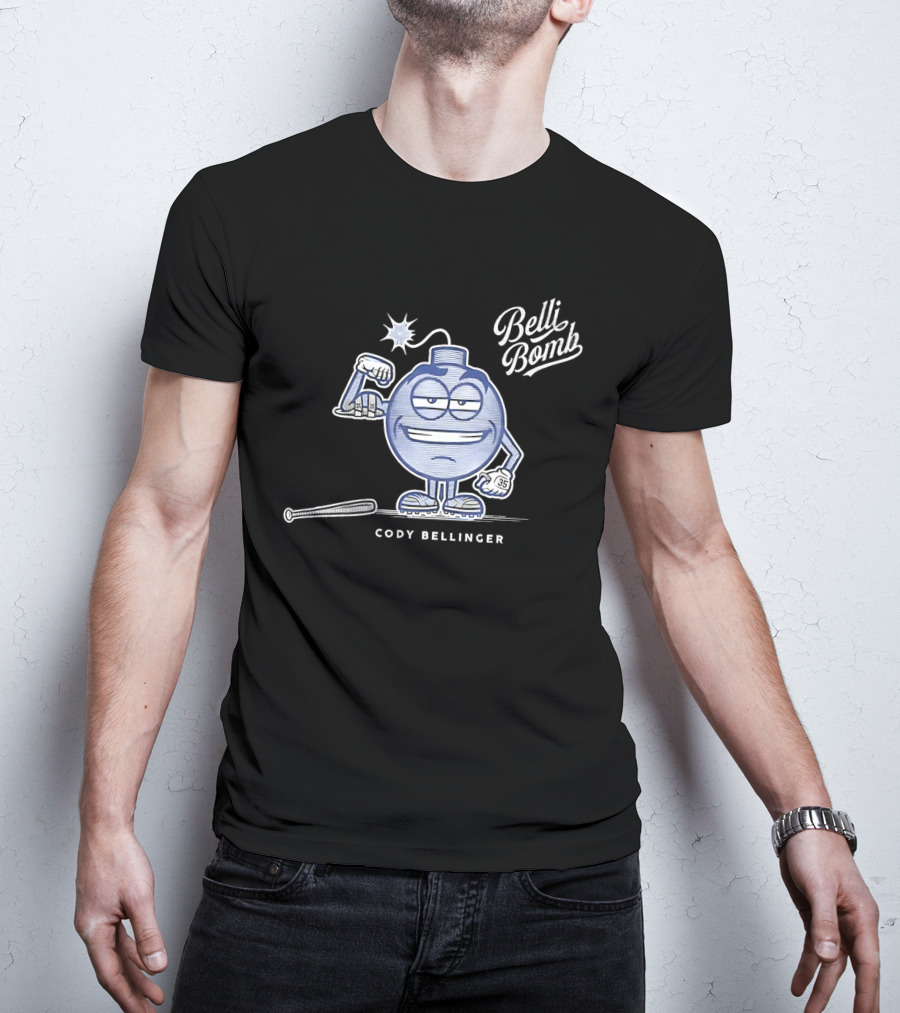 Belli Bomb Cody Bellinger Baseball Cartoon T-Shirt